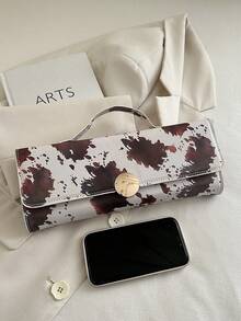 Fashionable Milk Texture Handbag, New Minimalist Long Clutch Bag, Ins Style Evening Bag For Women - Brown - View 9