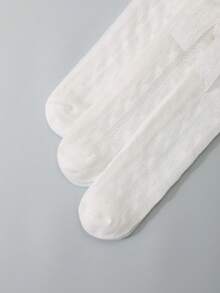 3 pares de calcetines de malla de unicolor con lazo de perlas en capas para niñas, transpirables y ligeros para primavera/verano - Multicolor - Ver 7