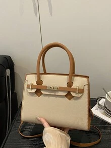 Platinum Chic Handbag, Lightweight Luxury Minimalist Versatile Shoulder Bag, Large Capacity Unique Crossbody Bag - [With Small Pouch] - Multicolor - View 20