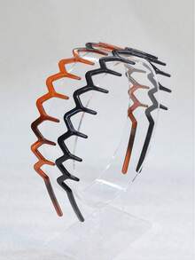 2pcs Women Simple Fashion Wavy Teeth Fixed Non-Slip Hair Hoop, Elegant Suitable For Makeup, Washing, Daily Wear Hair Clip (2/1pc) - A - View 3