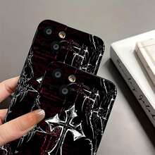 Estuche para teléfono con diseño de cruz gótica Compatible con estuches para teléfonos   17  16 Pro Max  15 Pro Max  13 y  12 Hecho de material de TPU que brinda protección contra golpes y caídas Un gran regalo para familiares, amigos, seres queridos, novios, novias y para días festivos y aniversarios - Negro - Ver 8