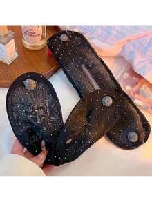 2 Retro Rhinestone Bow Hair Clips - Shiny Black Non-Slip Twist Clips, Suitable For Women, Stable Fixation, Suitable For Curly Hair, Ponytails, And Updos, Elegant Hair Clips, Suitable For Weddings, Parties, And Formal Events, Hand Wash Only, Curling Tools, Charming Design, Party Hair Accessories, Rhinestone Decoration, Durable Hair Clips, Wedding Hair Clips, Bridal Hair Clips - 2個 - 查看 3