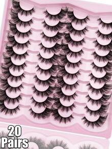 20 Pairs 3D Thick False Eyelashes | Natural & Dramatic Mixed Styles | Reusable, Lightweight & Beginner-Friendly | Suitable For Daily, Party, Date & All Occasions | High-Value Eyelash Makeup Set - fox eye lashes - View 5