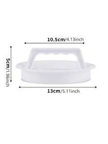 1/2pcs Plastic Hamburger Patty Maker - Non-Stick Burger Patty Mold, Cheese Burger Patty Maker, Suitable For Beef, Vegetables, Kitchen Tools, Grill Accessories, Patty Maker, Easy To Clean - White - View 3