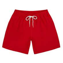 Men's Beach Shorts Men's 4-Inch Shorts Beach-Ready Splash-Resistant Shorts Essential Sports & Leisure Travel Pants - 紅色 - 查看 1