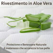 Matrimonial Mat 160x190 In Memory And Waterfoam | Viola 20 Cm | Ortopedico, Ergonomico, Anallergico E Antiacaro, Antibatterico | Semi Rigid | Aloe Vera Fabric | Made In Italy - 80x190 - Xem 5