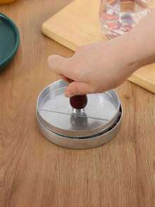 1pc Heavy Duty Metal Hamburger Patty Maker Press Set - Silver, DIY Burger Meat Patty Maker Set, Easy To Operate, Durable Kitchen Tool With Handle - Multicolor - View 8