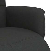 vidaXL Relaxsessel Mit Fußteil Schwarz Stoff - Noir - Voir 7