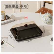 Reusable Covered Dustproof Tray, Unbreakable Fruit/Dessert/Snack/Cake Display Platter, Suitable For Festivals, Weddings, Parties, And Banquets - Brown - View 12