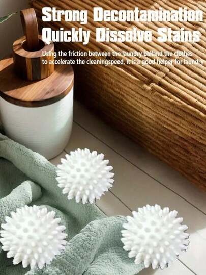A Set Of Reusable Laundry Ball Kits - Removes Hair, Softens Fabrics, Prevents Tangling, Reduces Wrinkles, No Electricity Required. It Is Also Suitable For Pets, Pet Toys, Washing Machine Accessories, Laundry Tools, And Can Be Used In Homes, Hotels, Self-Service Laundries, And As Cleaning Tools.