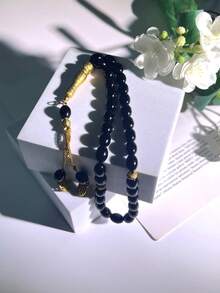 新款椭圆形33颗玻璃珠念珠，经典简约风格，中东斋月每日祈祷计数器 - 彩色 - 查看 7