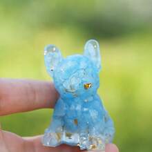 1pc Crystal French Bulldog Statue Decor - Resin Casting Crafted, Bulldog DIY Jewelry Decoration, Home, Yard, Aquarium Decor Stone, Garden Decor, Planter & Fish Tank Stone, Wishing Bottle Paint Stone, Christmas, Halloween, Pet Lover Exclusive, Best Holiday Gift - Crystal French Bulldog Statue Ornament - View 11