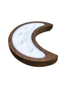 1pc Wooden Dough Bowl With Eid Moon And Candle, Eid Mubarak Plate With Scented Candle, Holiday Decor, Holiday Candle, Birthday Gift, Souvenir And Small Gift, Suitable For Ramadan, Christmas, Mother's Day, Eid Al-Adha, Saudi National Day, Tabletop Decor And Home Decor, Photography Props Decor And Surprise Gift - Multicolor - View 15