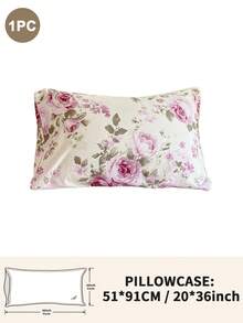 1pc/2pcs/4pcs Floral Print Pillowcase, Breathable Soft Comfortable, Envelope Closure Suitable For Bedroom Sofa Home Decor, Retro Style Bedroom Living Room Home Decor, Pillow Insert Not Included, Suitable For All Seasons - Multicolor - View 14