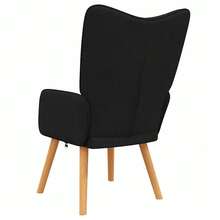 vidaXL Relaxsessel Schwarz Stoff - Black - View 5
