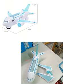 1. 电动互动飞机玩具，带LED灯光和音效，需自行组装，音乐玩具，飞机模型，适合男孩女孩，儿童生日礼物，课堂派对奖品 - 彩色 - 查看 12