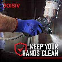 JOISIV PU Coated Work Gloves, Non-Slip Durable Gloves, Lightweight Breathable Knit, Suitable For Construction, Industrial, Warehousing, Gardening, Home Repair, Assembly And General Tasks, Unisex - 16 PCS - View 7