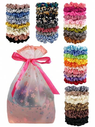 10 pièces Simples Attaches à Cheveux Ordinaires pour Tous les Jours, Accessoires Capillaires Décontractés Essentiels Supports de Queue de Cheval Élastiques à Cheveux Bandes Caoutchoutées Chouchous Cordes à Cheveux