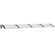 vidaXL 350x75 Cm Polycarbonat Vordach In Schwarz Und Transparent - A - Visualizzare 3