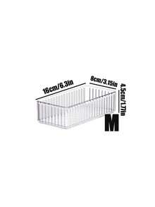 7pcs/6pcs/1pc Luxury Transparent Tabletop Makeup & Skincare Storage Organizer Box, Women's Vanity Makeup Sponge, Brush, Lipstick, Eyeshadow, Skincare Display And Storage Drawer Divider,Gifts For Women,Christmas Gifts,Gift Ideas For Women,Room Decor - Multicolor - View 10