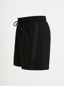 Quần short thể thao nữ ngoài trời bằng vải lưới thoáng khí, nhanh khô, dáng rộng, phù hợp cho chạy bộ, tennis, leo núi, yoga, màu đen, mùa hè. - màu đen - Xem 4