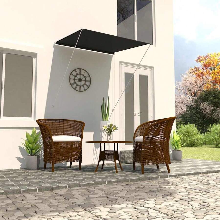 vidaXL Ausziehbare Markise 100*150 cm anthrazit - A - Voir 1