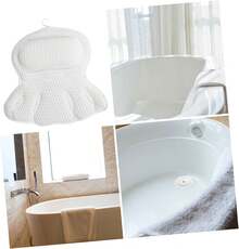 Genérico Cojín de Baño con Ventosas Almohada Ergonómica para Bañera Acolchado Lavableáquina para de y Espalda para Relajación Baños y SPA - 1 - Ver 3