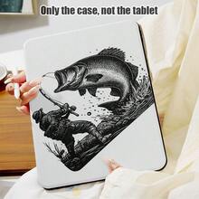 1 件装钓鱼图案翻盖保护套，带笔槽，兼容 iPad 10.9/10.2/Air 第五代/Pro 11/第十代/9.7/Air 2/iPad（第七代）/iPad（第八代）/iPad Air 4/5/iPad Pro 11/iPad 10.9 英寸（2022 年款），智能保护套，兼容 iPad Air 13 (M3 2025)/iPad Air 11 (M3 2025)/iPad Air 11 (M3 2025)/iPad 11 (A16 2025)，支持 S7/S8/S9/S6 Lite/S7+/S8+/S7FE/A7/A8/A9 - 彩色 - 查看 5