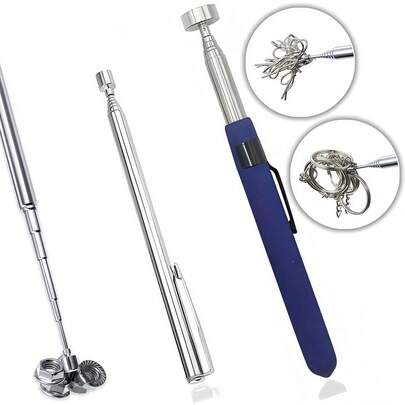 2pcs Telescopic Strong Magnetic Pickup Tool, 8LB+1.5LB Dual Magnetic Rods, Designed For Auto Repair, Garage, DIY, Easily Retrieve Screws And Nuts From Dark Crevices, Ideal Gift For Men, Mechanics, Handymen