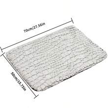 Pet Pad, Warm Cat Bed Pad, Removable Nest Pad, Snowflake Fleece Self-Heating Dog Bed, Dirt-Resistant Anti-Slip Dog Mat, Warm Cat Pad - Grey - View 11
