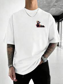 Oracle Red Bull Racing Men's T-Shirt, Red Bull F1 Team Unisex Racing T-Shirt, 220g High-Quality Pure Cotton Printed T-Shirt, Suitable For Street Retro Style And Outdoor Sports Casual Occasions, Y2K Style Clothing, Must-Have T-Shirt For Racing Enthusiasts, Comfortable And Stylish, Ideal Choice For Racing Fans, Men's Gift - 白色 - 查看 2