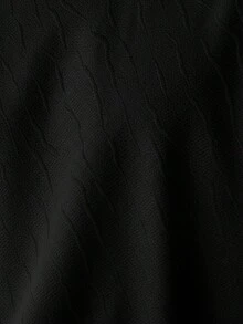 GRDR 夏季男士多功能纹理 Polo 衫，半拉链设计，翻领短袖 T 恤，休闲日常穿着 - 黑色 - 查看 6