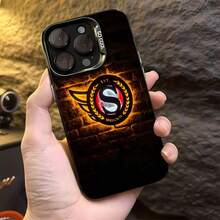 Logotipo S brillante sobre fondo de ladrillo. Este elegante estuche es compatible con Samsung, Apple, VIVO, OPPO, , Transsion, ,  y Honor. Fabricado en silicona TPU, ofrece protección contra golpes y caídas, además de una sensación superior. Es un regalo ideal para familiares, amigos y seres queridos, y una opción perfecta para San Valentín y Año Nuevo. - Negro - Ver 4