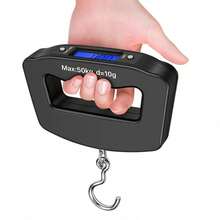 1 pieza Báscula electrónica portátil, báscula digital de alta precisión con asa cómoda, báscula de resorte ligera, báscula colgante compacta para uso doméstico - Negro - Ver 12