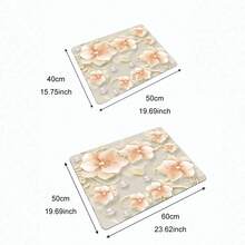 1pc Printed Dish Drying Mat, Washing Machine Top Cover, Daily Decor Drying Mat, Countertop Absorbent Pad, Quick-Dry Fridge Mat With Absorbent Function, Microwave Oven Protective Cover, Suitable For Modern Laundry Room And Kitchen Washing Machine And Dryer Tops - Multicolor - View 5