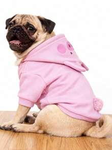 LUCKIE LABO 1 pieza Disfraz de cerdo con capucha para perros y gatos - Rosa - Ver 6
