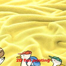 1pc Flannel Throw Blanket| Duck Animal Duck And Duckling Pattern 2D Printed Lightweight & Soft, All-Season Cozy Blanket For Sofa, Bed, Camping & Office| Machine Washable| Ideal Gift For Birthday, Christmas, Holiday| Available In Various Sizes - White - View 8