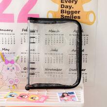 A5 Size Zipper Transparent Glitter Binder, Minimalist Fresh Notebook Set, Interchangeable Inner Pages Can Be Used As Sticker Book, Photo Organizer, Stamp Book, Album With Shimmering Starry And Aurora-Like Transparent Effect - A5 - View 12