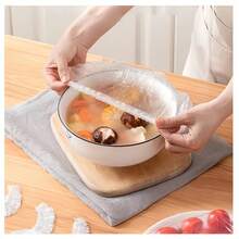 50/100/200/400 Pcs Disposable Bowl Lids, Elastic Rim Disposable Food Covers, Flexible Storage Packaging For Containers, Plastic Lids For Household Disposable Food Bags - Multicolor - View 6