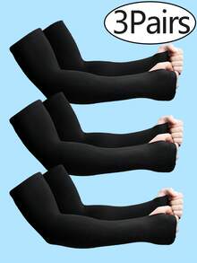 3 أزواج / زوج واحد أكمام ذراع للرجال والنساء ضاغطة للحماية من الأشعة فوق البنفسجية وتبريد الذراع، لتغطية الوشم، أكمام ذراع لكرة السلة وكرة القدم - B - مشاهدة 14