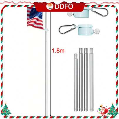 6ft Adjustable   Flag Pole Heavy Duty Rotating Anti  For Caravan Outdoor Use From Ddf The Best Price