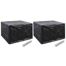 vidaXL Gartenmöbel-Abdeckungen 2 Stk. 8 Ösen 135x135x90 Cm - Noir - Voir 1
