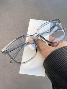 [Stylish Durable Eyeglasses] 1pc Stylish Durable Blue Transparent Eyeglasses - Eye Protection From Screens Including Computers, TVs, Phones, Sleek Eyewear, Computer Eye Protection - Multicolor - View 15