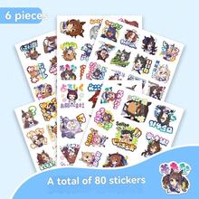 80张/赛马女孩表情卡通涂鸦贴纸 跨境装饰水杯汽车行李贴纸 - 賽馬女孩塗鴉貼 - 查看 6