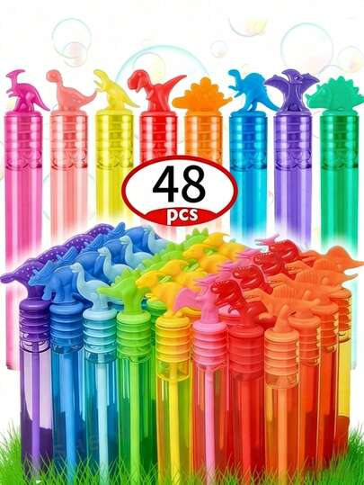 12/24 piezas Varitas de burbujas mini coloridas, sopladores de burbujas transparentes para exteriores, reuniones con amigos, suministros para fiestas, pequeños regalos (estilo y color aleatorios) (Botella vacía, sin solución de burbujas)