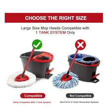 [3 Pack]Spin Mop Replace Head, EasyWrin Spin Mop Head Refill, Universal Microfiber Replacement Mop Heads, Machine Washable, Deep Cleaning And Easy-To-Replace(White) - A - 查看 6