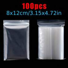 100pcs/Bag PE Self-Sealing Bags, Diamond Painting Accessories Plastic Bags, Vacuum Bags, Transparent Self-Adhesive Sealing Bags, Gift Packaging Bags, Multi-Functional Tools Perfect For DIY Artists And Crafters - Clear - View 11