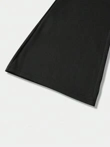 High Waisted Flared Leggings For Women Butt Lifting Flared Leggings Slim Wide Leg Seamless Yoga Pants - Black - View 4