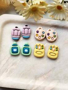 Art Studio Theme Polymer Clay Cutter Set, DIY Tools For Handmade Earrings & Jewelry Charms - TH219 - View 1