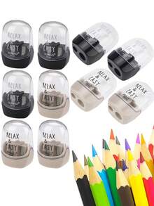 4/2pcs Mini Pencil Sharpeners, Eyebrow Pencil Sharpeners, Transparent Minimalist Pencil Sharpeners, Student Pencil Sharpeners, Manual Pencil Sharpeners - Multicolor - View 9